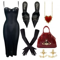 Vamp Dress Aesthetic, Rich Vampire Outfit, Dark Feminine Red Dress, Black Dress Vivienne Westwood, Vivian Westwood Black Dress, Mode Inspo, Mode Vintage, Aesthetic Fashion, Lookbook Outfits