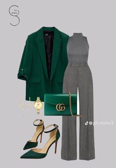 Emerald Green Pants Outfit, Green Blazer Outfit, Deep Spring, Winter Fashion Outfits Casual, Woman Suit Fashion, Casual Chic Outfit