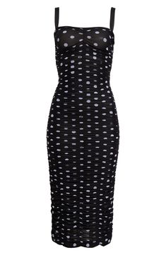 Part of D&G's Mambo collection inspired by styles of the '40s and '50s, this polka dot tulle midi is the quintessential homage to Italian couture of the era. Hidden back-zip closure Square neck Elasticized adjustable straps Stretch lining 87% nylon, 8% spandex, 5% silk Dry clean Made in Italy Designer Clothing Italian Couture, Garden Fashion, Collage Pics, Edgy Glam, Tulle Midi Dress, Tank Dresses, Body Sprays, Dolce Gabbana Dress, Chic Leather