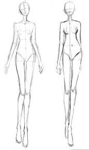 two female mannequins are shown in this drawing