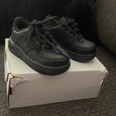 New Black Air Force 1 Black Air Force 1, Kids Nike, Buy Shoes, Nike Black, Air Force 1, My Son, Black Nikes, New Black, Kids Shoes