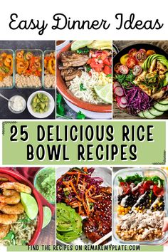 25 delicious rice bowl recipes that are easy to make and great for lunch or dinner