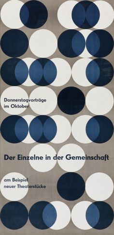 a book cover with circles in blue and white