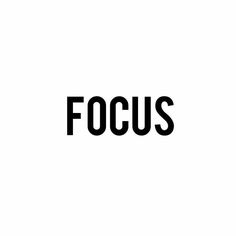 the word focus written in black on a white background