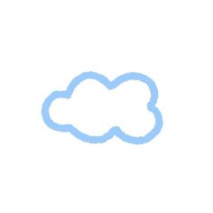 an image of a cloud in the sky on a white background that appears to be blue