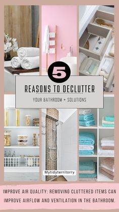 the five steps to declutter your bathroom