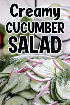 cucumber salad with red onions and dill