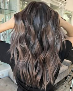 Mushroom Brown Balayage Hair Color Scheme Mushroom Brown Hair Color, Dark Ash Brown Hair, Ash Brown Hair Balayage, Mushroom Brown Hair, Light Ash Brown Hair, Brown Hair Color Ideas, Mushroom Hair, Dark Brunette Hair