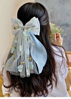 Diy Hair Scrunchies, Diy Hair Accessories Ribbon, Bow Hairstyle, Hair Accessories Collection, Ribbon Hairstyle, Girly Accessories, Diy Hair Bows, Diy Bow