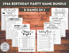 the birthday party game bundle includes 8 games in 1, which are included with instructions for each