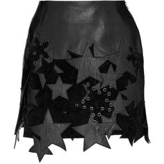 Anthony Vaccarello Mini Skirt With Patchwork Stars And Side Slit (€2.235) ❤ liked on Polyvore featuring skirts, mini skirts, eyelet skirt, high waisted skirts, short mini skirts, high rise skirts and short skirt Short Leather Skirt, High Waisted Leather Skirt, Vestiti In Jeans, High Waisted Short Skirt, Short Leather Skirts, Eyelet Skirt, Skirt Denim, Patchwork Skirt, Anthony Vaccarello