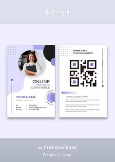 the front and back side of a flyer for a business meeting with qr code on it