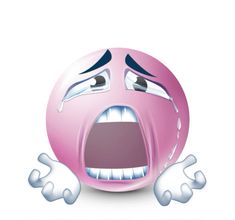 an angry pink ball with eyes and hands