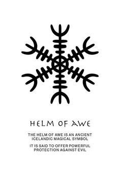 the hem of awe is an ancient scientific magic symbol it is said to offer powerful protection and protection against evil