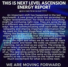 an advertisement for the next level ascension energy report