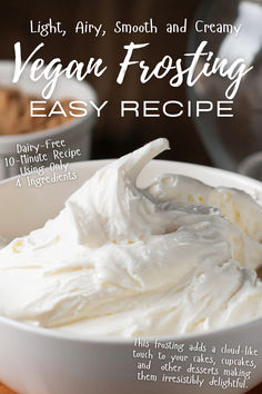 Vegan Frosting Recipe Non Dairy Cake Frosting, Dairy Free Coconut Frosting, Dairy Free Whipped Frosting, Vegan Frosting Recipe Easy, Dairy Free Cake Frosting, Vegan Frosting Recipe