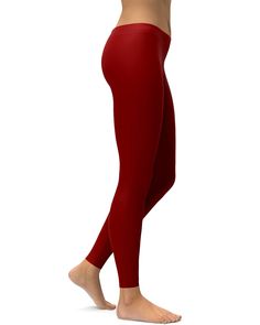 Are you daring enough to wear our solid deep red leggings? They would look super sassy with some black pumps and a cute top. On the other hand they would look super sporty going with some black sneakers and sports bra. How would you wear them? High Stretch Red Athleisure Leggings, Red Compression Leggings For Yoga, Red Full-length Athleisure Leggings, Red Compression Yoga Leggings, Red Full Length Athleisure Leggings, Red Yoga Leggings, Red Full-length Leggings For Pilates, Red Full Length Leggings For Pilates, Red Tight Activewear For Yoga