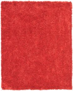 a red rug on a white background with an area rug in the shape of a square