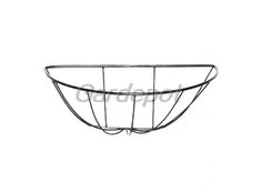 a drawing of a wire basket on a white background with clippings to the bottom