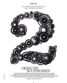 the front cover of an article with black and white circles on it, in french