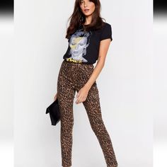 Brand New With Tags Ny&Co Leopard Print Leggings. These Are High Quality Almost Jegging Like , Back Pockets. Size Small. Stretch Flare Dress Pants, Leopard Print Jeans, Ankle Pants Women, Brown Pinstripe, Slim Straight Pants, Womens Black Flats, Ankle Dress Pants, Leopard Print Leggings, Casual Dress Pants