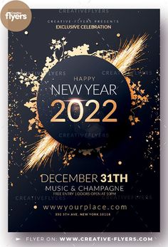 New Year Flyer PSD New Year Flyer Design, New Year Invitation, Standee Design, Christmas Tree Wallpaper, Invitation Flyer, Party Invite Design