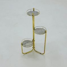 three tiered tray stand on white background