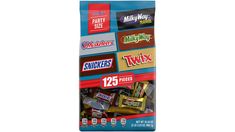 an assortment of assorted candy bar wrappers