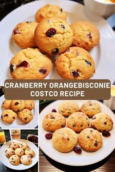 cranberry orangesomeie costco recipe on a white plate with blueberries