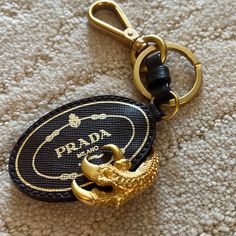 Authentic Prada Dragon Claw Keychain Rare Piece House In London, Bag Keychain, Dragon Claw, Prada Accessories, London England, Brown Gold, My Favorite Things, Favorite Things, Belts