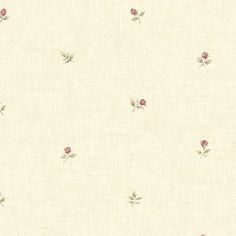 a white fabric with small pink flowers on the back and side of it, as well as an image of a red rose