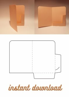 the instructions for how to make an origami box with paper and glue on it