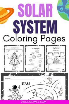 the solar system coloring pages for kids to color and learn how to draw them with their hands