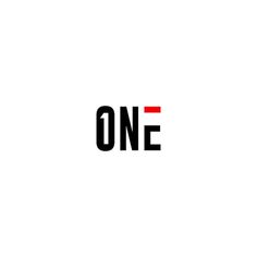 the word one is written in black and red