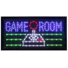 a neon sign that says game room on it