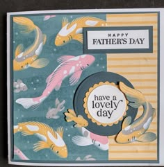 a father's day card with fish on it