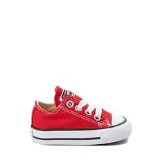 Converse Chuck Taylor All Star Lo Sneaker - Baby / Toddler - Red Color Converse, Toddler Converse, Shoe Size Chart Kids, Baby Converse, Converse Low Tops, Red Converse, Custom Converse, Converse Style, Kids Converse