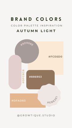 the brand colors for autumn light