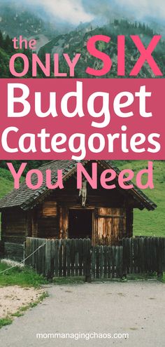 the only six budget categories you need to know about in your life is here