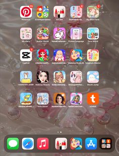 an iphone screen with many different icons on it