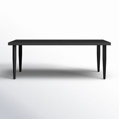 an empty black table on a white background