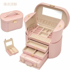 قلادات متدلية, Leather Jewelry Box, Girly Accessories, Jewelry Organizer Box, Birthday Wishlist, Organiser Box, Cute Room Decor, Girly Jewelry