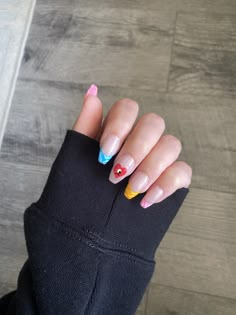 Bad Bunny Almond Nails, Nails Acrylic Bad Bunny, Bad Bunny Nails Acrylic, Nails For Concerts, Short Bad Bunny Nails, Bad Bunny Nails Short, Bad Bunny Nails Un Verano Sin Ti, Bad Bunny Acrylic Nails, Bad Bunny Concert Nails