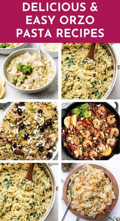 These easy orzo recipes are our weeknight secret weapon! From a simple orzo salad to creamy orzo soup, this recipe collection has you covered with some healthy dinner ideas that are sure to impress. We're sharing our favorite orzo pasta recipes, plus some tips to buy, cook, and store orzo. You'll find a mix of one pot recipes, simple side dishes, and main dish recipes. Serve orzo as a side, or add some shrimp, chicken, salmon, or other fish to make this pasta the star of the show! Recipes Using Orzo Pasta, Orzo Pasta Recipes Dinners, Recipes Using Beef Broth, Simple Orzo, Orzo Dinner Recipes