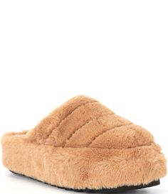 From Free People&#x2C; the Its A Vibe Teddy Platform Slip Ons feature:Faux fur teddy upperSlip-on closureFabric liningRubber outsoleApprox. 3" platform heightImported. Platform Slip Ons, Slides Slippers, Shoe Inspo, Romantic Lace, Lace Insert, Dillard's, How To Feel Beautiful, Slip Ons, Flat Shoes Women