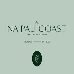 the na pai coast logo on a green background with black and white text that reads,