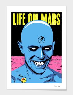 an image of a blue man that is on the cover of life on mars magazine