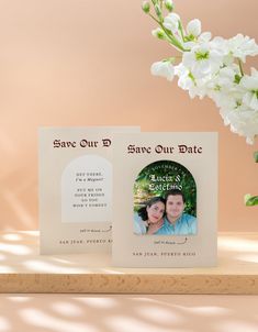 Unique Wedding Ideas - Magnet Save the Dates Wedding Facts, Magnet Save The Date, Wedding Trivia, Vow Book, Save The Date Magnets, Linen Paper, Custom Drawing, Wedding Color Palette, Save The Date Invitations