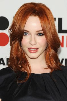 Christina Hendricks shows just how sophisticated auburn locks can be. #auburn #redheads Burnt Orange Hair, Hair Ginger, Hair Color Orange, Hair Color Auburn, Hair Styles 2014, Christina Hendricks, Red Hair Color