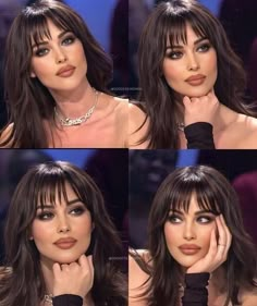 Machiaj Smokey Eyes, Monica Bellucci, Popular Hairstyles, Pretty Makeup, Aesthetic Hair, Hairstyles With Bangs, Hair Looks, Makeup Inspiration, New Hair